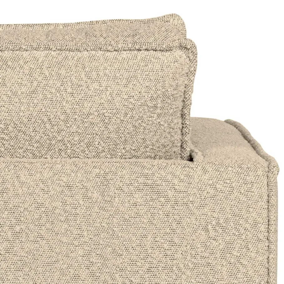 New Wohnen Kantiger Sessel aus Boucle in Beige - Glamoure