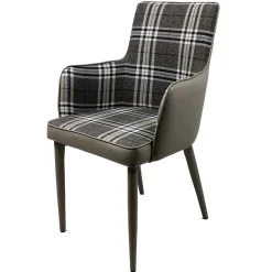 New Wohnen Karierter Esszimmerstuhl im Retro Stil - Gondama (2er Set)