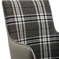 New Wohnen Karierter Esszimmerstuhl im Retro Stil - Gondama (2er Set)