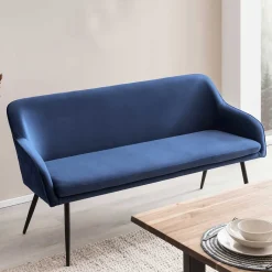 Outlet Wohnen Küchenbank in Blau mit Schwarz - Zarcon