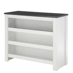 Clearance Wohnen Küchenmöbel mit Theke in Weiß & Grau - Eture (sechsteilig)