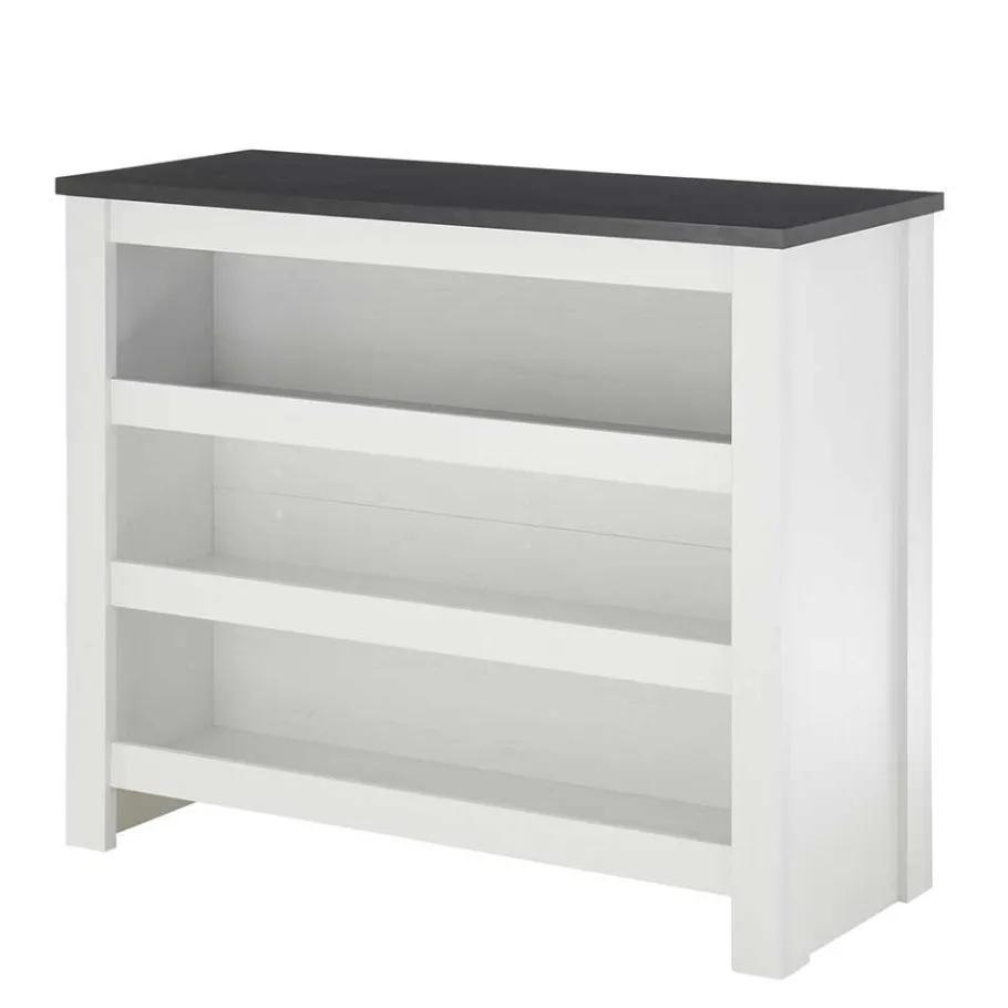 Clearance Wohnen Küchenmöbel mit Theke in Weiß & Grau - Eture (sechsteilig)
