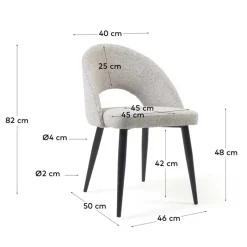 Online Wohnen Küchenstühle in Beige & Schwarz - Setrevi (4er Set)