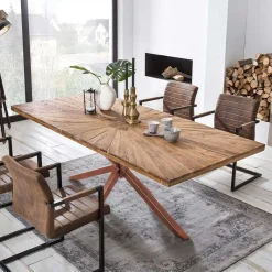 Discount Wohnen Küchentisch aus Teak Recyclingholz - Jaswinda