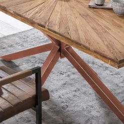 Discount Wohnen Küchentisch aus Teak Recyclingholz - Jaswinda