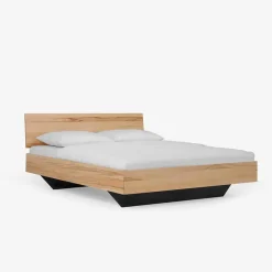 New Wohnen Kernbuche Bett Josue in Schwebe-Optik