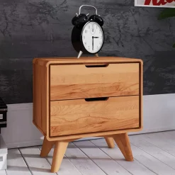 New Wohnen Kernbuche Ehebett in Unterlänge - Junola I (dreiteilig)
