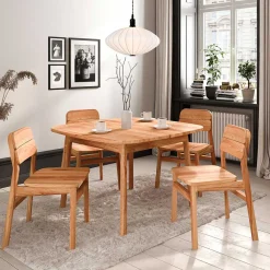 Discount Wohnen Kernbuche Esszimmertisch mit 90 cm Tiefe - Lana