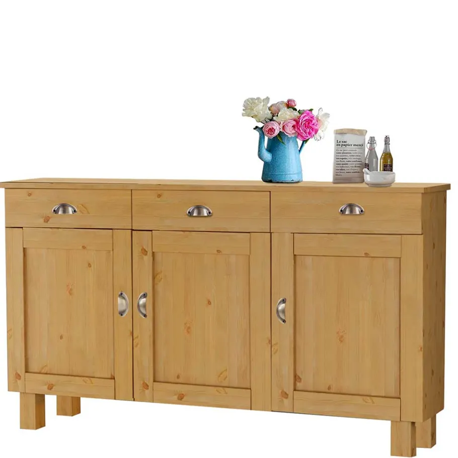 New Wohnen Kiefer Massivholz Sideboard im Landhausstil - Marlisa