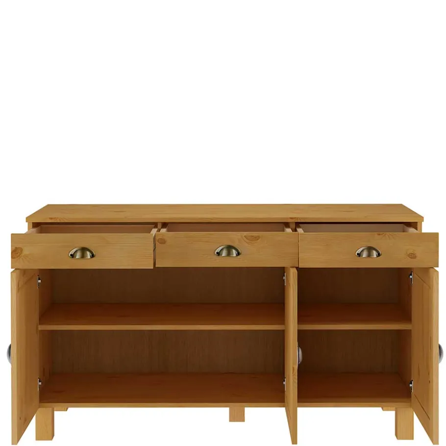New Wohnen Kiefer Massivholz Sideboard im Landhausstil - Marlisa