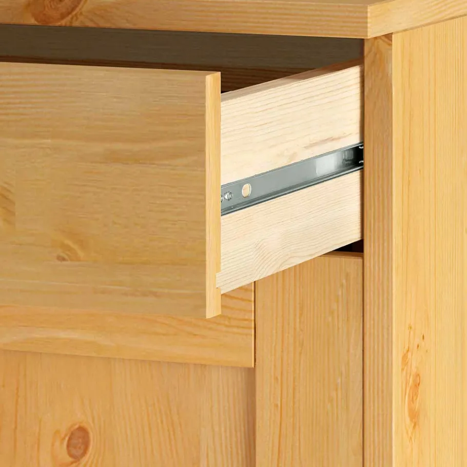 New Wohnen Kiefer Massivholz Sideboard im Landhausstil - Marlisa