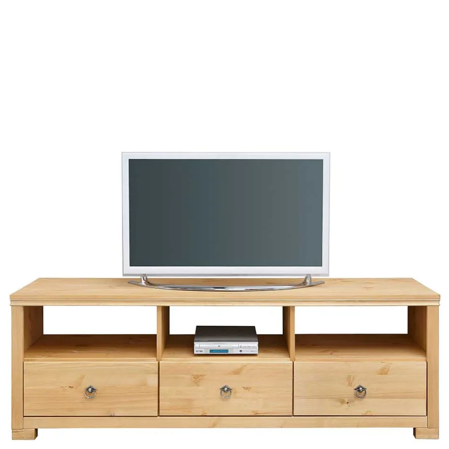 Online Wohnen Kiefer TV Lowboard in Natur geölt - Vinidad