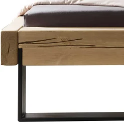 Sale Wohnen Kiefernholz Balkenbett mit LED Licht - Antina