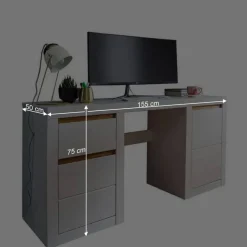 New Wohnen Kiefernholz Schreibtisch modern - Meuvrun