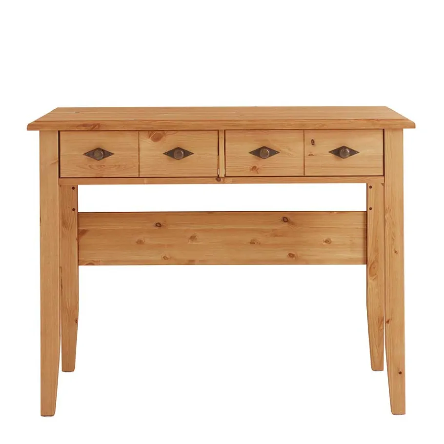 Outlet Wohnen Kiefernholz Schreibtisch kompakt 102x53 cm - Piatra