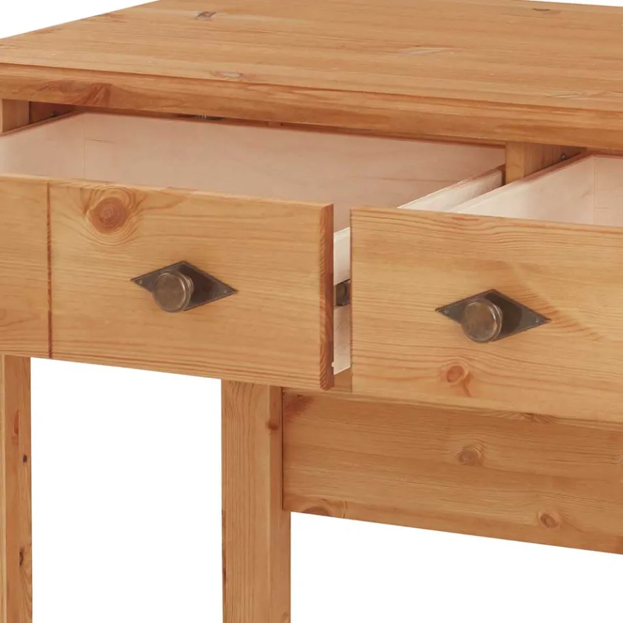 Outlet Wohnen Kiefernholz Schreibtisch kompakt 102x53 cm - Piatra