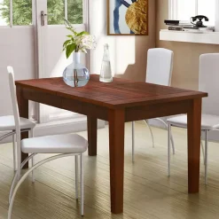 Discount Wohnen Kiefernholz Tisch in Braun lackiert - Marrone