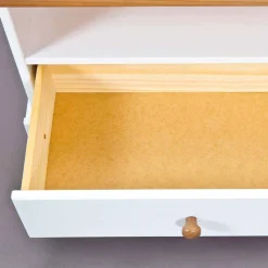 Best Wohnen Kiefernholz TV Unterschrank in Weiß Braun - Vatina