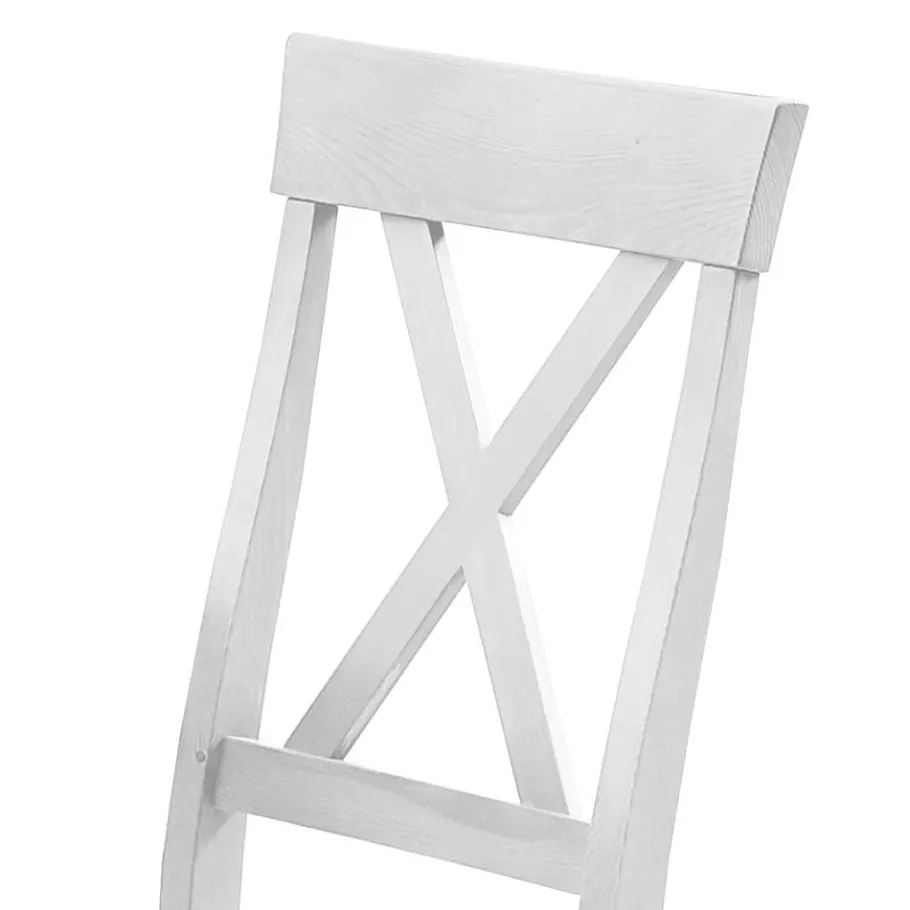 Best Wohnen Kieferstuhl Satumare in Weiß (2er Set)