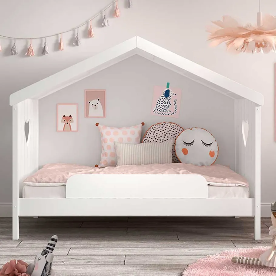 Best Wohnen Kinder Hausbett in Weiß - Grandory