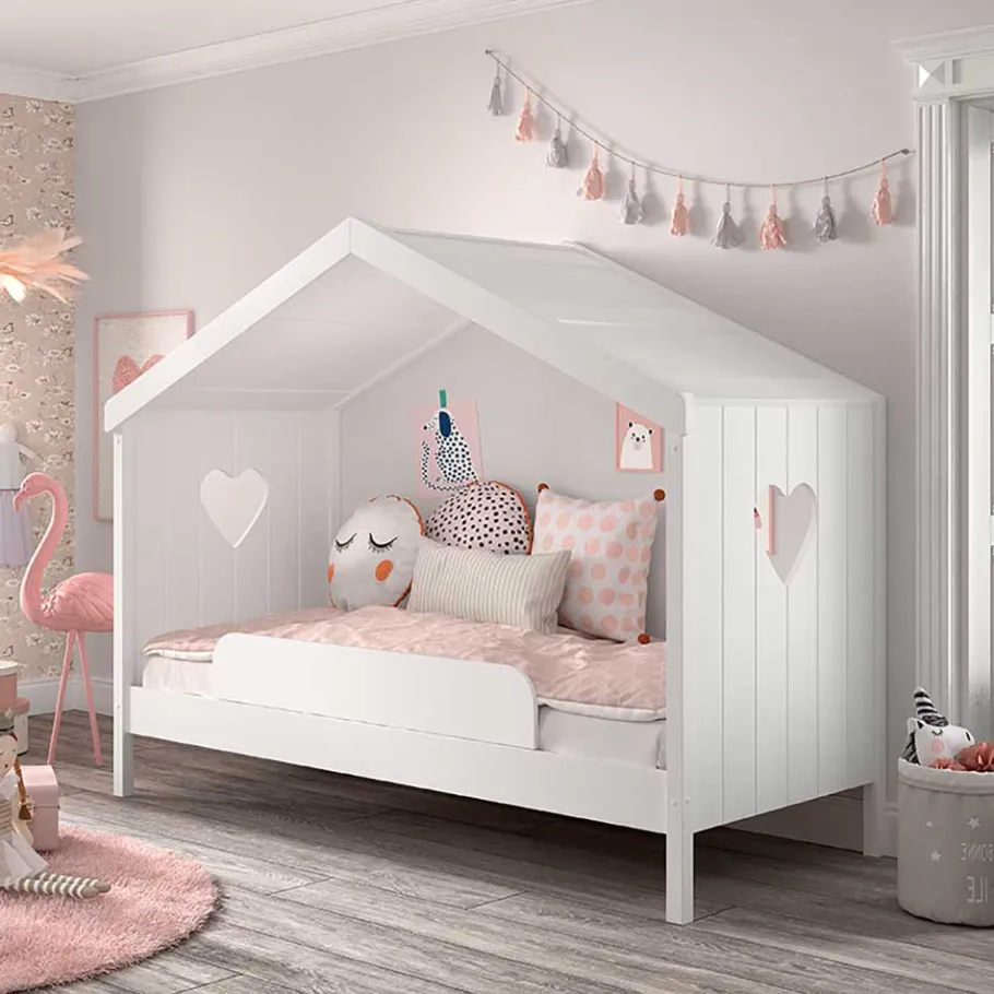 Best Wohnen Kinder Hausbett in Weiß - Grandory