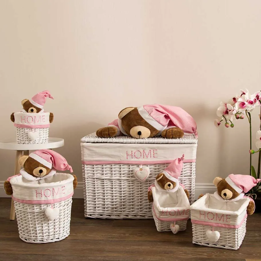 Wohnen Kinderzimmer Körbe mit Plüschbär Kopf - Ucera (fünfteilig)