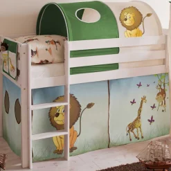 Wohnen Kinderzimmer Safari Hochbett mit Rutsche - Zaruto