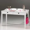 Outlet Wohnen Kinderzimmer Schreibtisch Grandory in Weiß lackiert