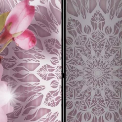 New Wohnen Klappbarer Paravent in Rosa & Weiß - Carika
