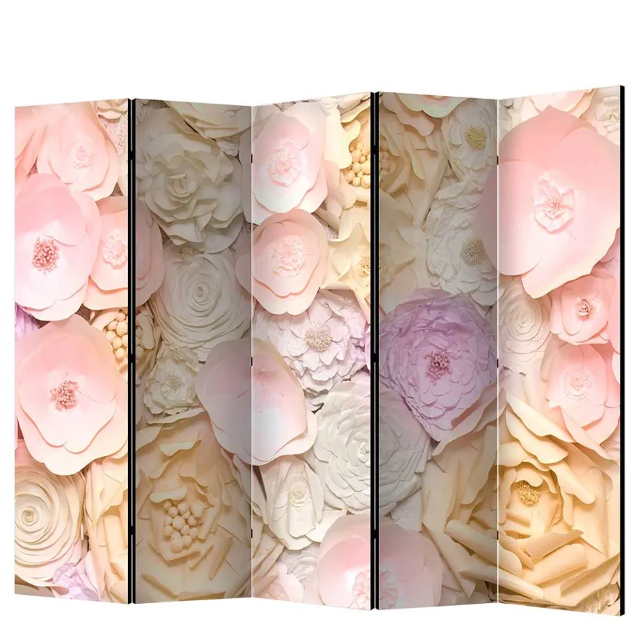 Best Wohnen Klappbarer Paravent mit Blumen Foto - Nurzia