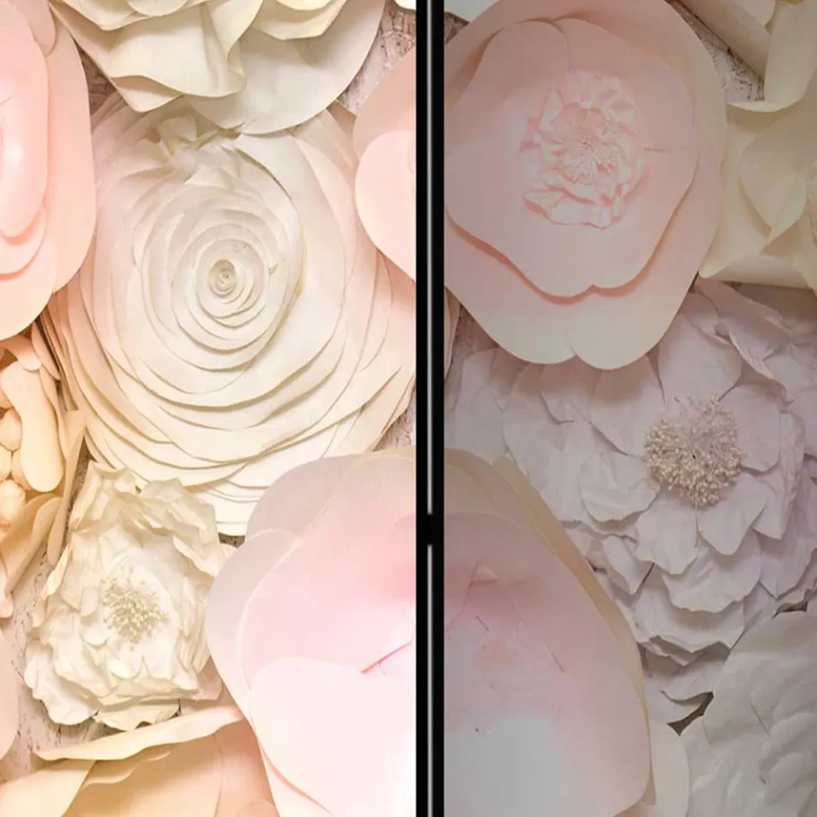 Best Wohnen Klappbarer Paravent mit Blumen Foto - Nurzia