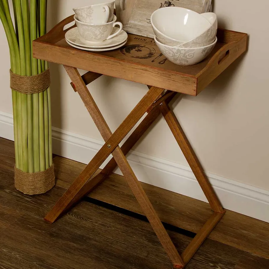 Sale Wohnen Klappbarer Tabletttisch in der Größe 48x63x35 cm - Villama