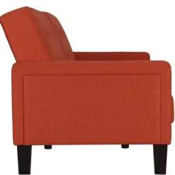 Hot Wohnen Klappcouch in Ziegel Rot und Braun - Winston
