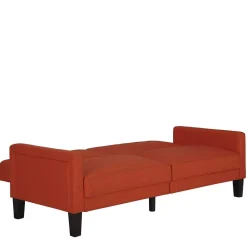 Hot Wohnen Klappcouch in Ziegel Rot und Braun - Winston