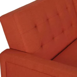 Hot Wohnen Klappcouch in Ziegel Rot und Braun - Winston