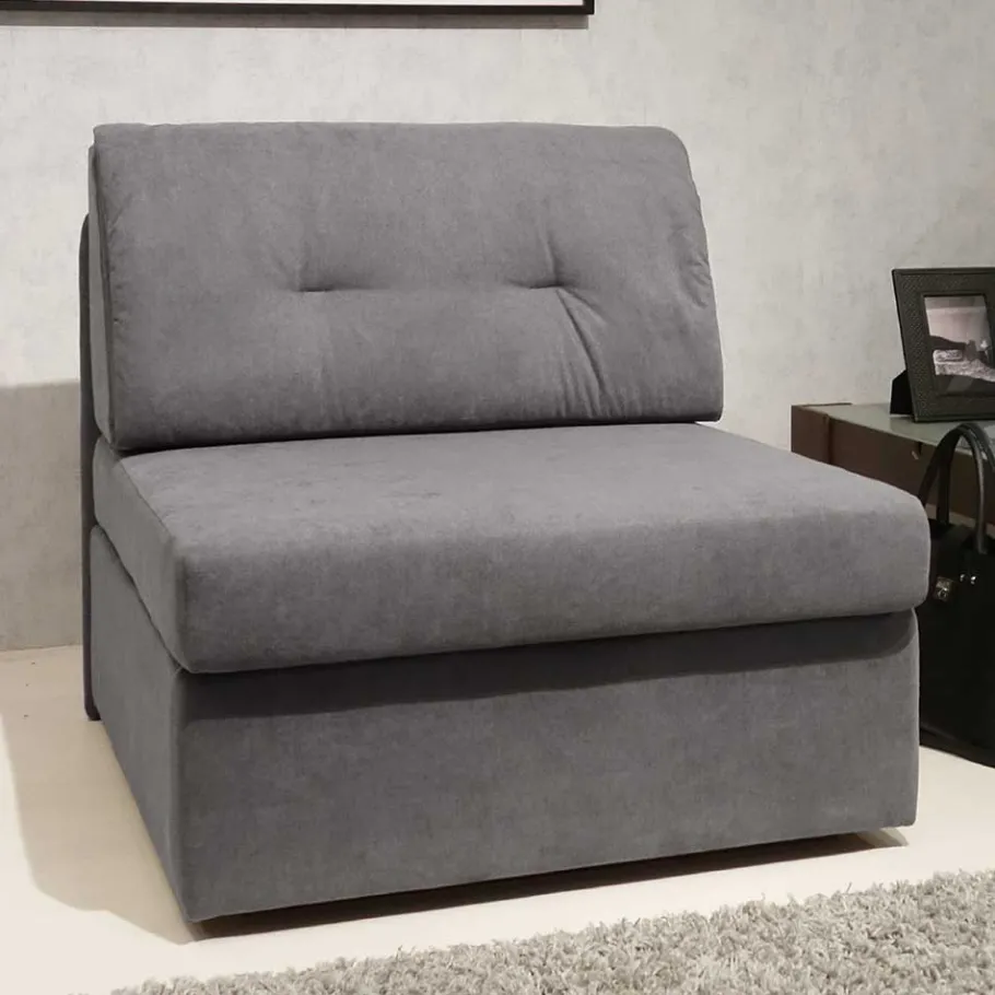 Clearance Wohnen Klappsessel in Silber Grau Webstoff - Belania