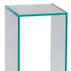 New Wohnen Klarglas Beistelltisch mit quadratischer Tischplatte - Weyna