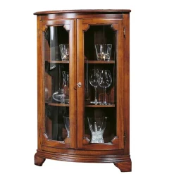 Discount Wohnen Klassisch gestaltete Eckvitrine 112 cm hoch - Yawira