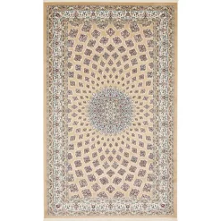 Outlet Wohnen Klassischer Teppich in Hellbraun & Creme & Mehrfarbig - Dortina