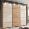 Discount Wohnen Kleiderschrank 250 cm breit mit zwei Höhen - Nikoba