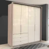 Best Wohnen Kleiderschrank 200cm breit in Creme Glas - Rativian
