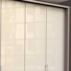 Best Wohnen Kleiderschrank 200cm breit in Creme Glas - Rativian