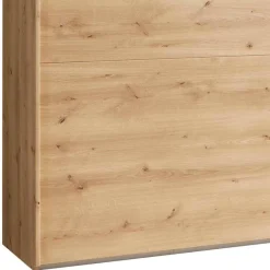 Online Wohnen Kleiderschrank in Eiche Bianco & Spiegel - Paniola