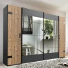 Clearance Wohnen Kleiderschrank in Tanne Dekor & Grau - Ardila