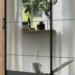 Clearance Wohnen Kleiderschrank in Tanne Dekor & Grau - Ardila