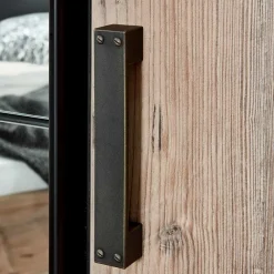 Clearance Wohnen Kleiderschrank in Tanne Dekor & Grau - Ardila