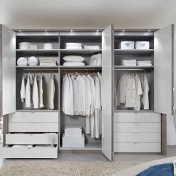Wohnen Kleiderschrank mit Passepartout & LED Licht - Empresian