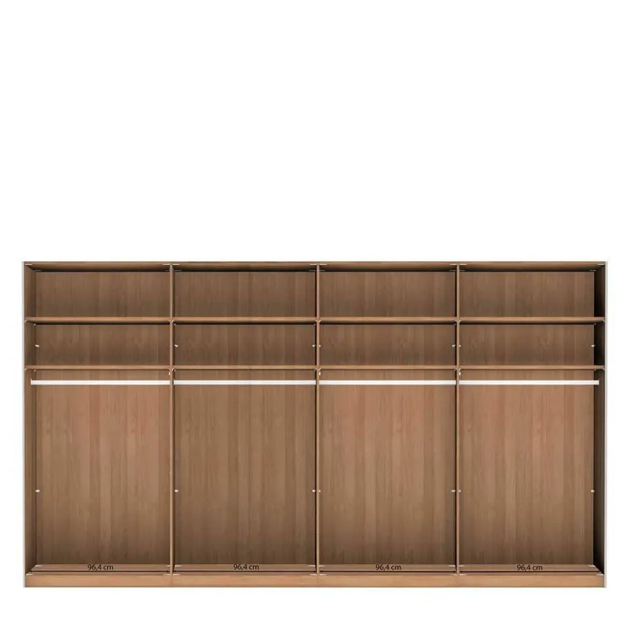 Best Wohnen Kleiderschrank mit Schwebetüren in Dunkelbraun - Vutonia
