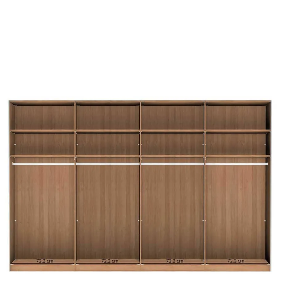 Best Wohnen Kleiderschrank mit Schwebetüren in Dunkelbraun - Vutonia