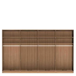 Best Wohnen Kleiderschrank mit Schwebetüren in Dunkelbraun - Vutonia